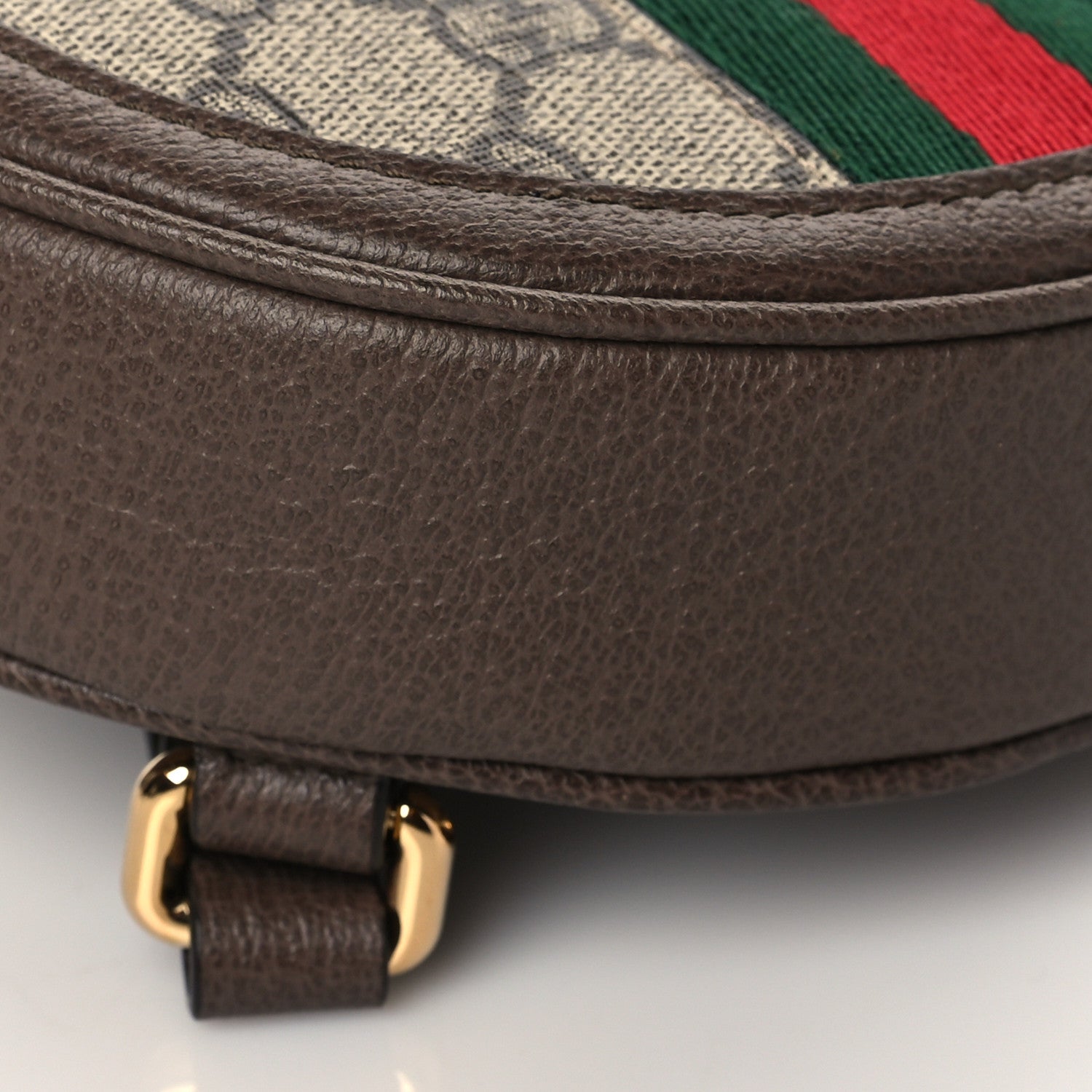 Gucci GG Supreme Monogram Web Mini Ophidia Round Backpack Brown 8 of 9