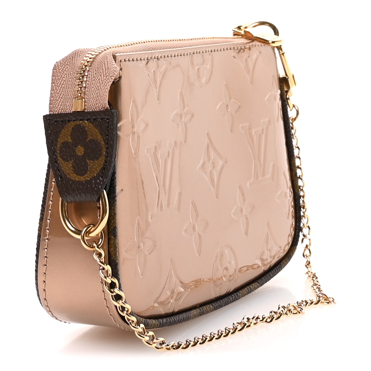 Louis Vuitton Metallic Vernis Mini Pochette Accessories Rose Gold 3 of 7