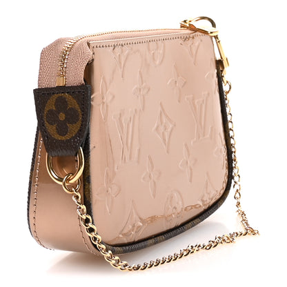 Louis Vuitton Metallic Vernis Mini Pochette Accessories Rose Gold 3 of 7