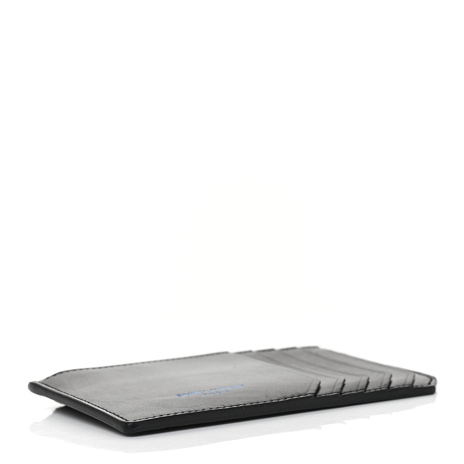 Saint Laurent Calfskin 5 Fragments Zip Pouch Card Holder Black Blue 4 of 10