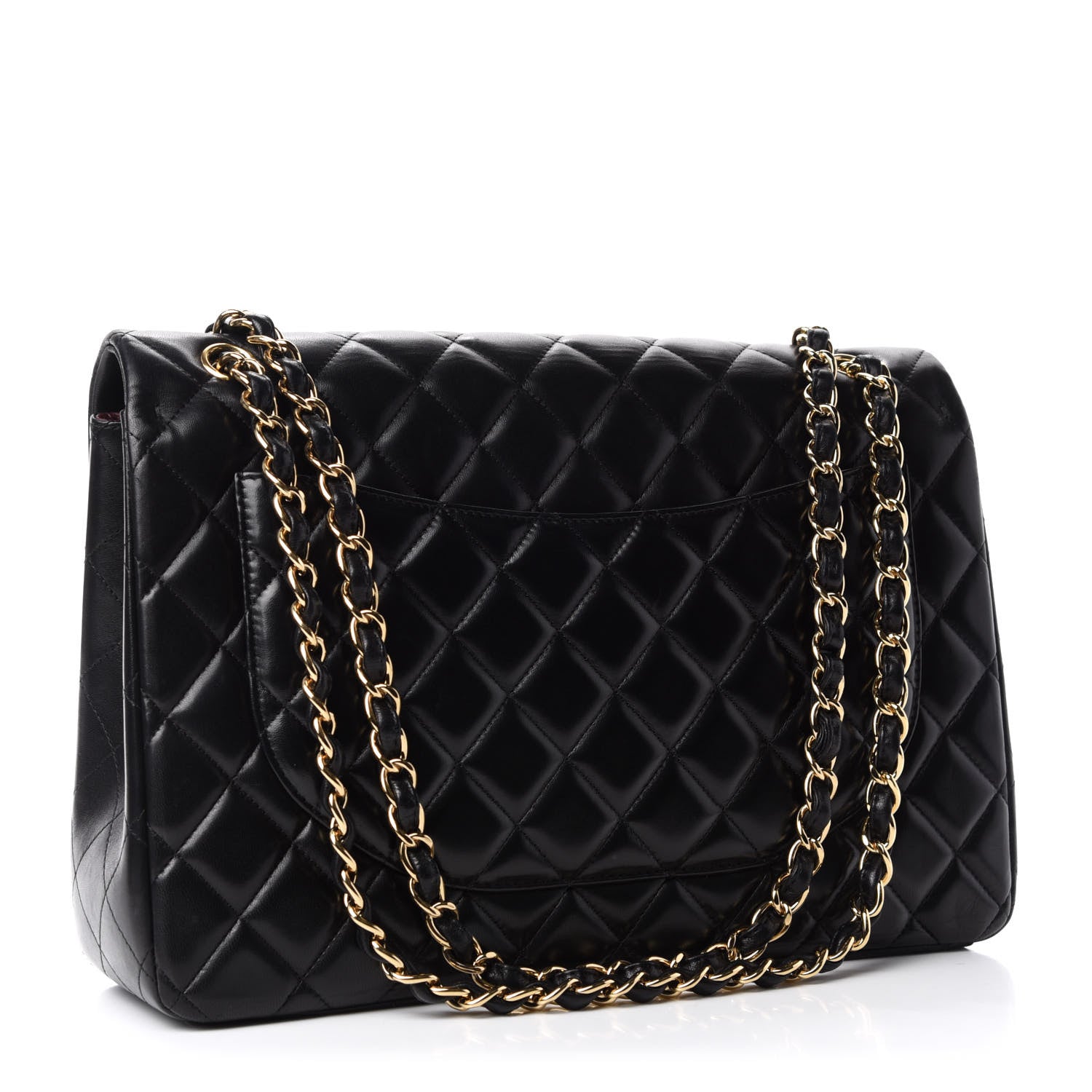 Chanel Lambskin Quilted Maxi Single Flap Black 3 of 14