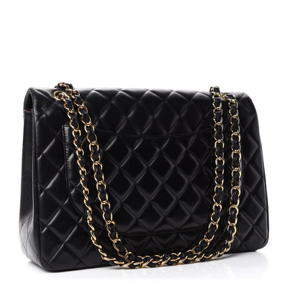 Chanel Lambskin Quilted Maxi Single Flap Black 3 of 14