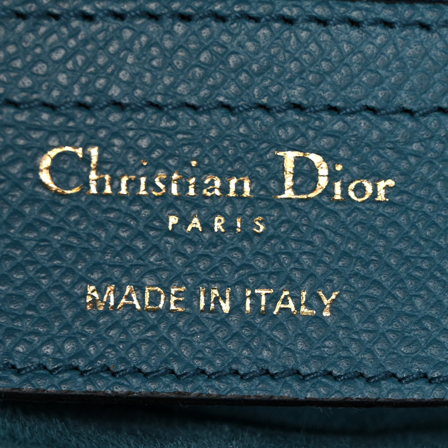 Christian Dior Grained Calfskin Saddle Bag Steel Blue 6 of 10