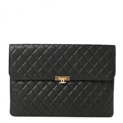 Chanel Caviar Quilted Large Golden Class Pouch Black 1 of 7