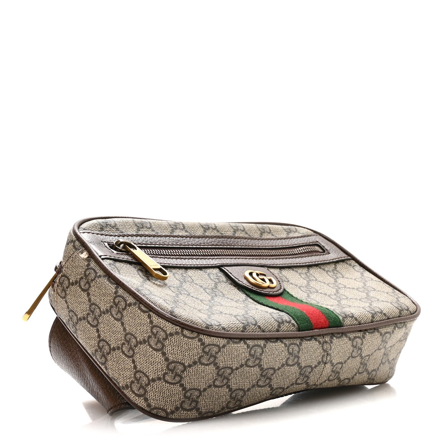 Gucci Soft GG Supreme Monogram Medium Ophidia Belt Bag Dark Brown 3 of 11