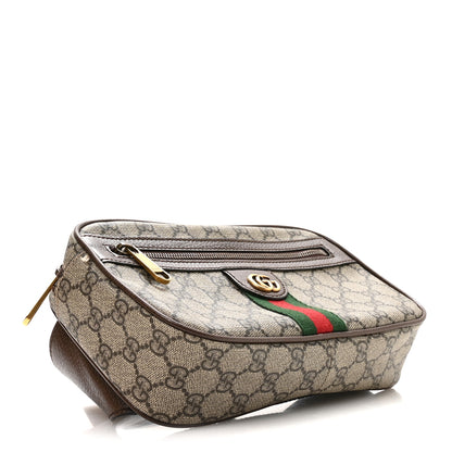 Gucci Soft GG Supreme Monogram Medium Ophidia Belt Bag Dark Brown 3 of 11