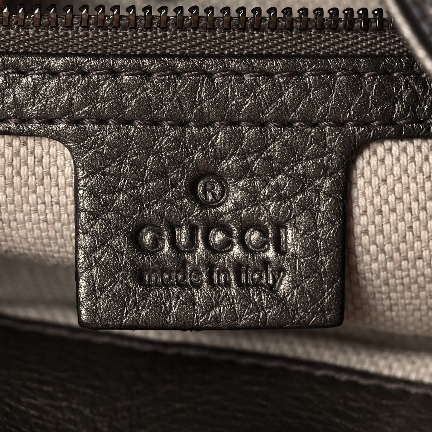 Metallic Pebbled Calfskin Medium Soho Chain Shoulder Bag Sasso