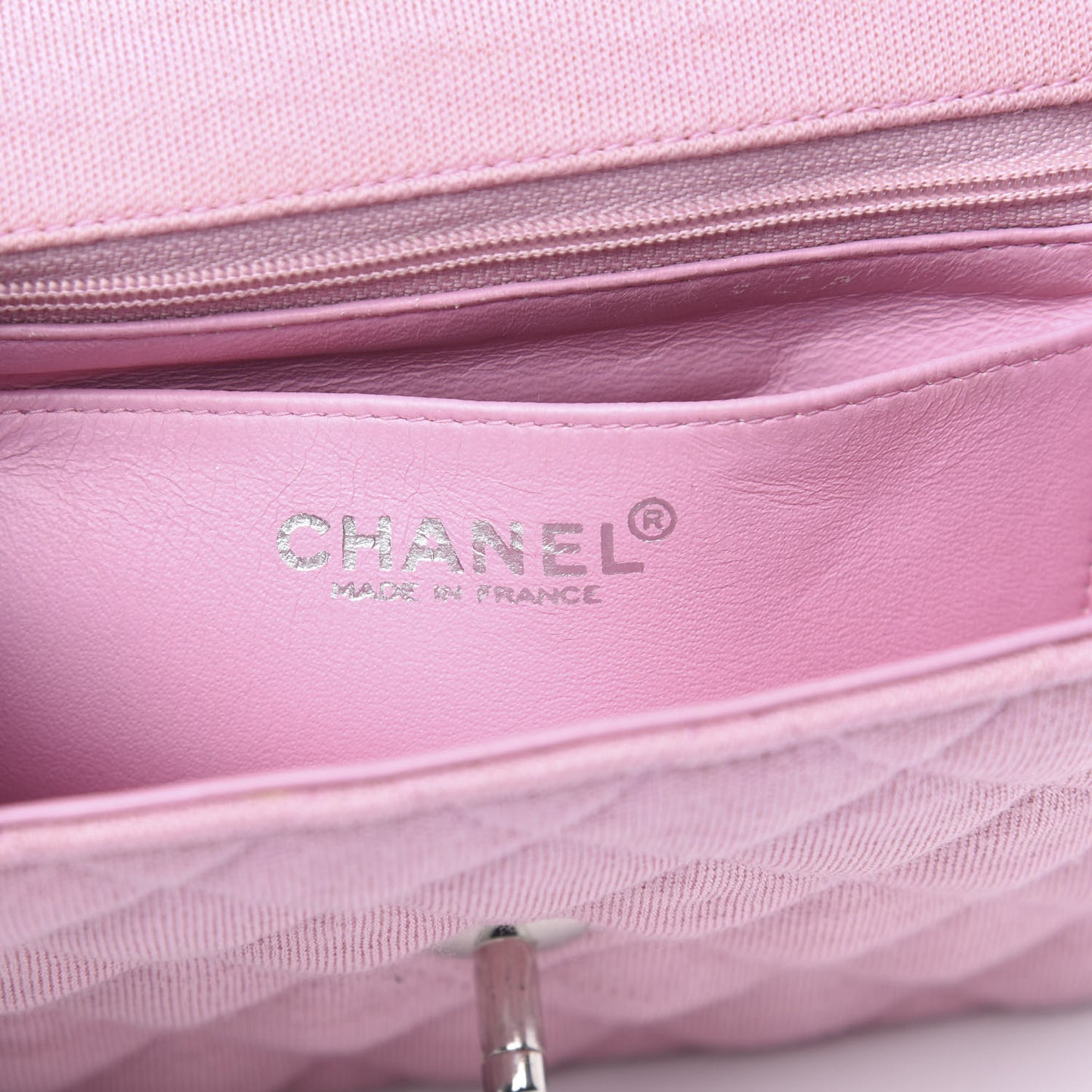Jersey Quilted Mini Square Flap Pink