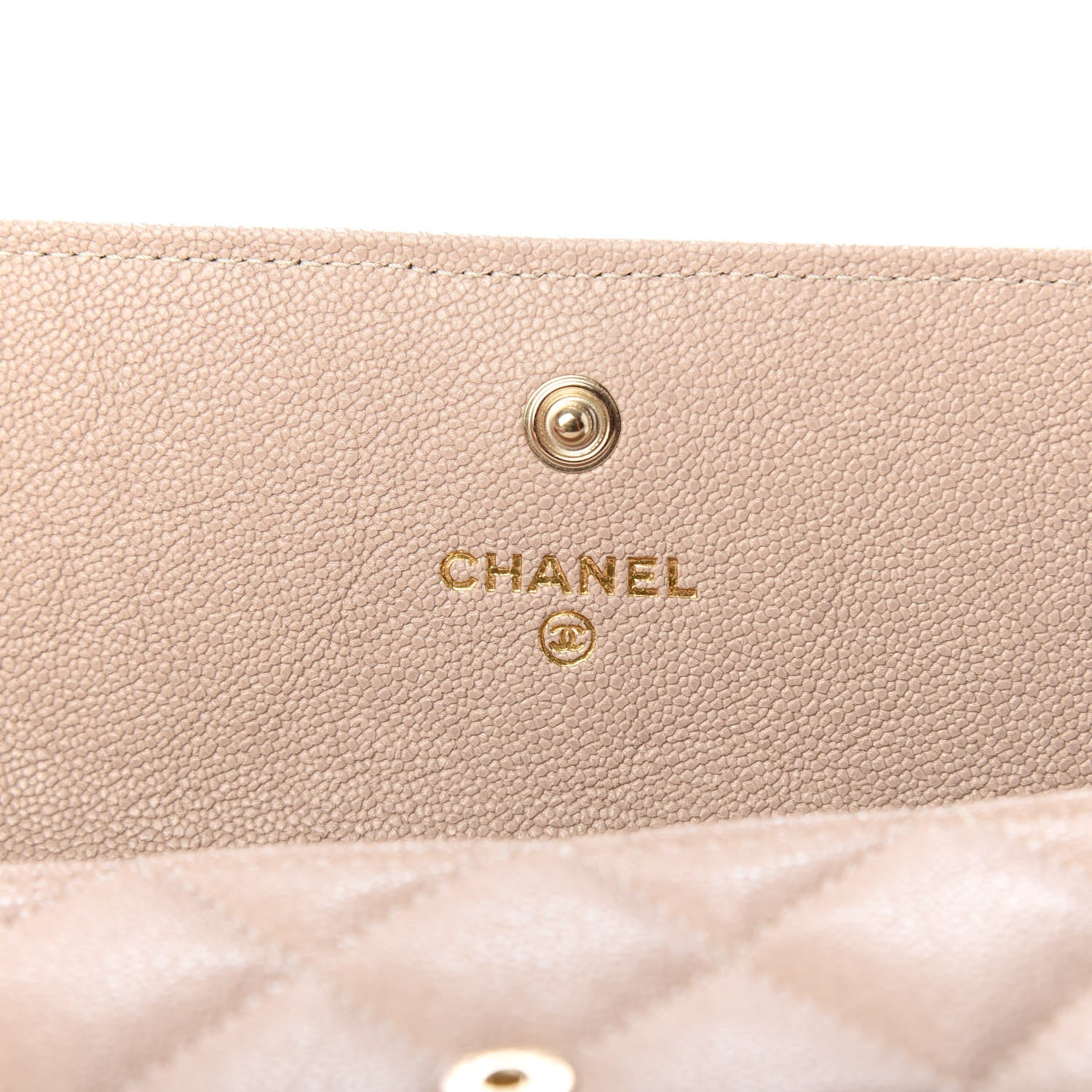 Chanel Caviar Quilted Large Boy Gusset Flap Wallet Beige 5 of 9