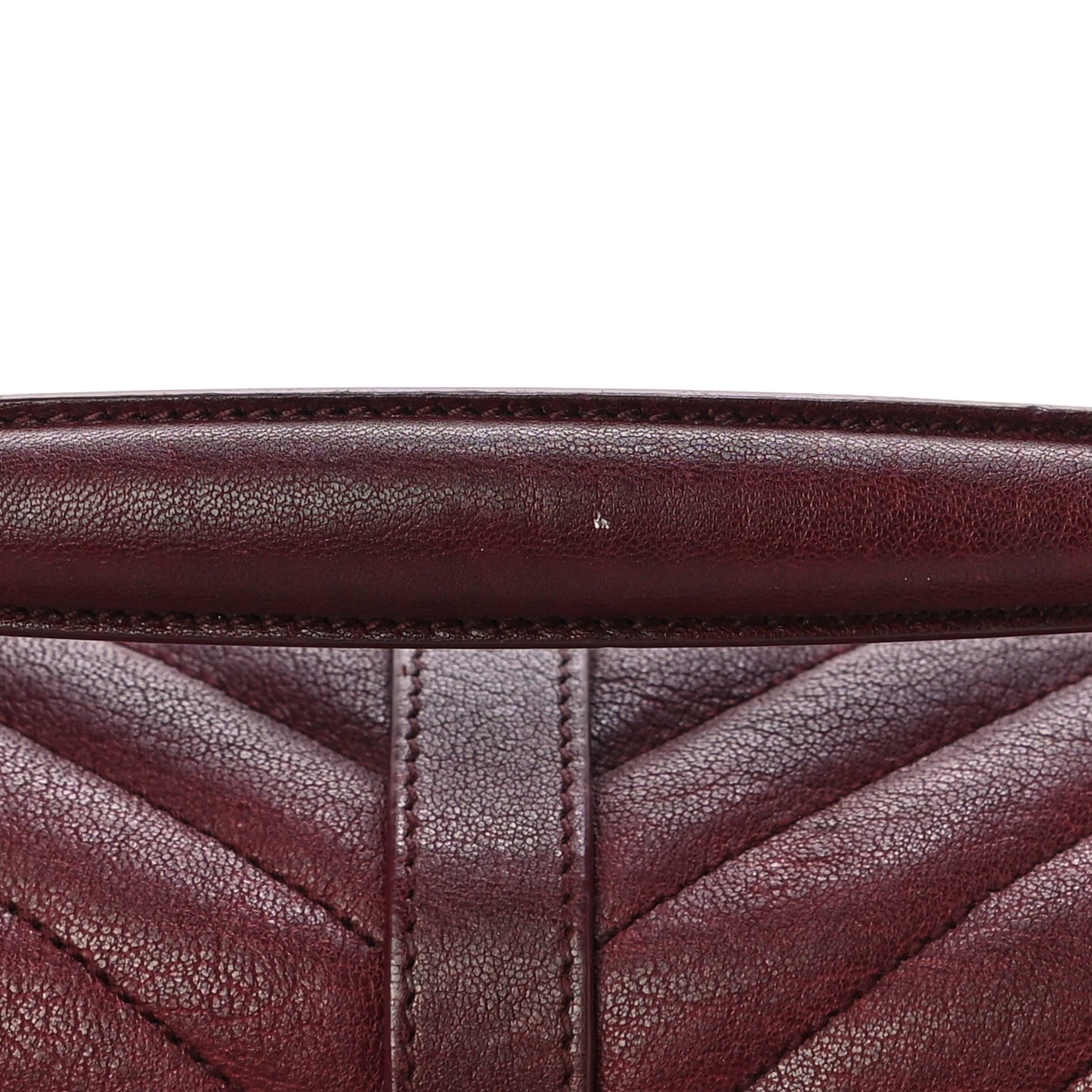 Sheepskin Matelasse Chevron Medium College Bag Rouge Legion