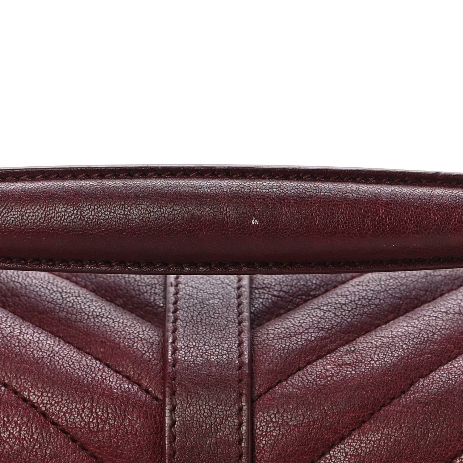 Saint Laurent Sheepskin Matelasse Chevron Medium College Bag Rouge Legion 14 of 15