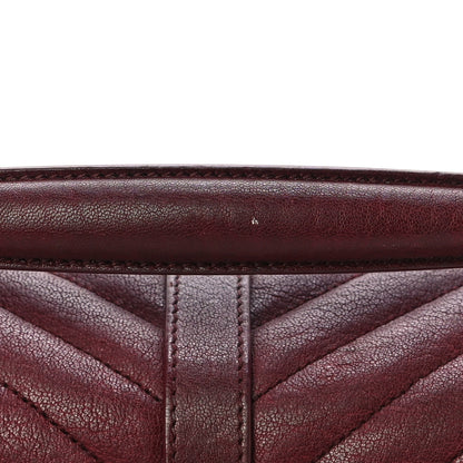 Saint Laurent Sheepskin Matelasse Chevron Medium College Bag Rouge Legion 14 of 15