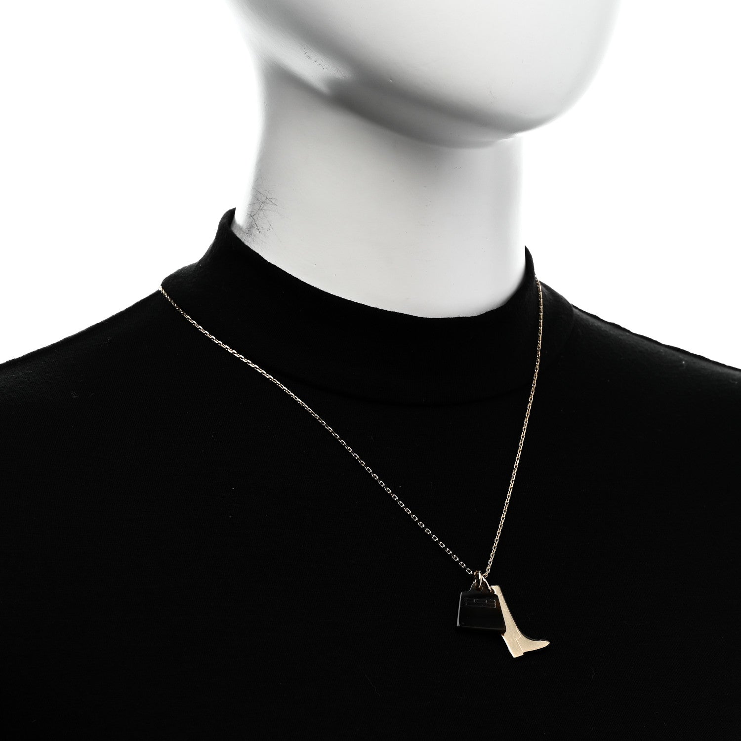 Hermes Permabrass Buffalo Horn Amulette Maroquinier PM Pendant Necklace 2 of 7
