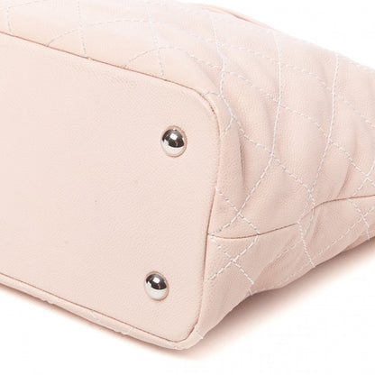 Chanel Grained Calfskin Quilted Small Daily Shopping Tote Light Pink 6 of 10