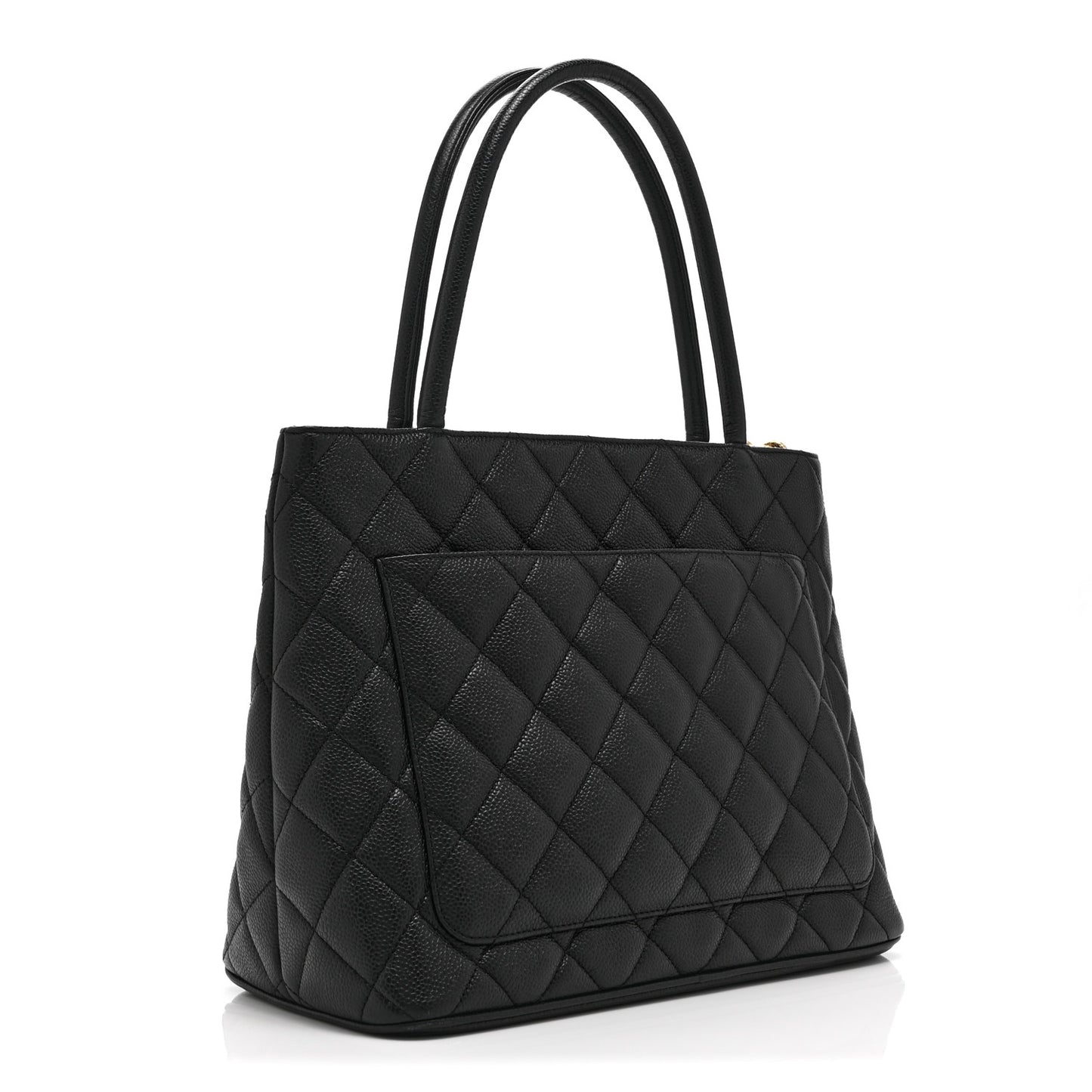 Caviar Quilted Medallion Tote Black