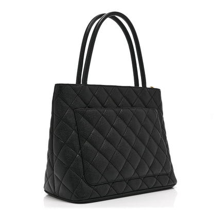 Chanel Caviar Quilted Medallion Tote Black 3 of 10