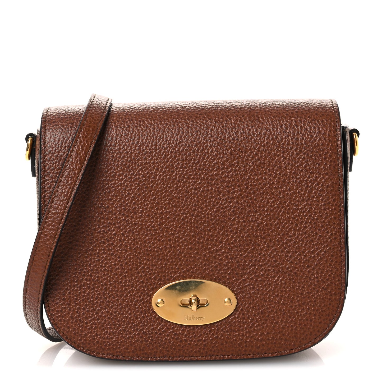 Natural Grained Calfskin Small Darley Satchel Oak