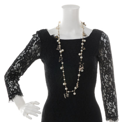 Chanel Pearl Charms Coco Logo Necklace 2 of 6