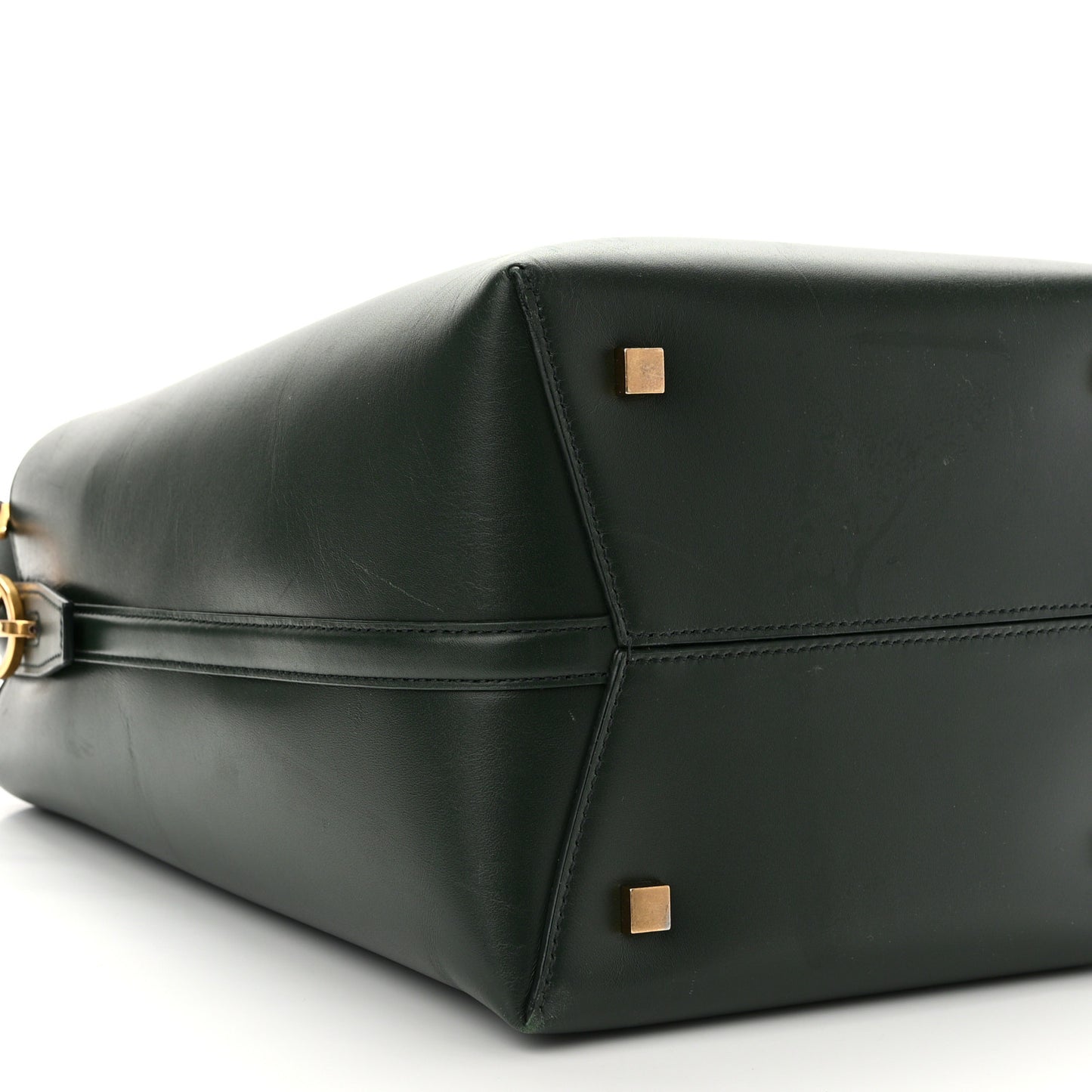 Shiny Calfskin Le 37 Bucket Bag Vert Fonce