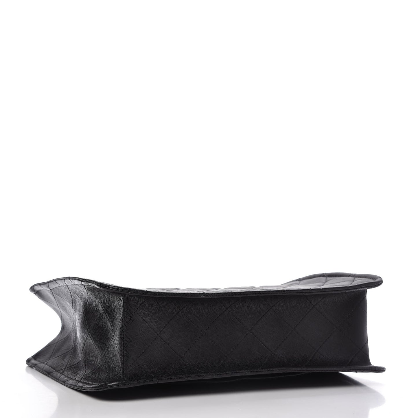 Caviar Quilted Sweet Classic Shopping Tote Black