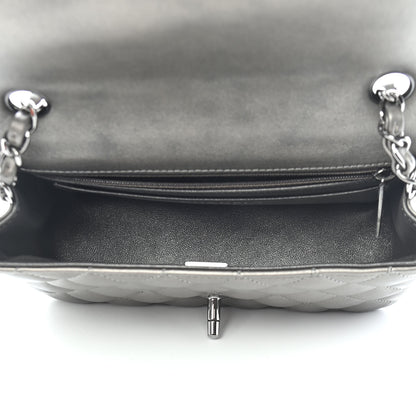 Chanel Metallic Lambskin Quilted Mini Rectangular Flap Dark Grey 4 of 8