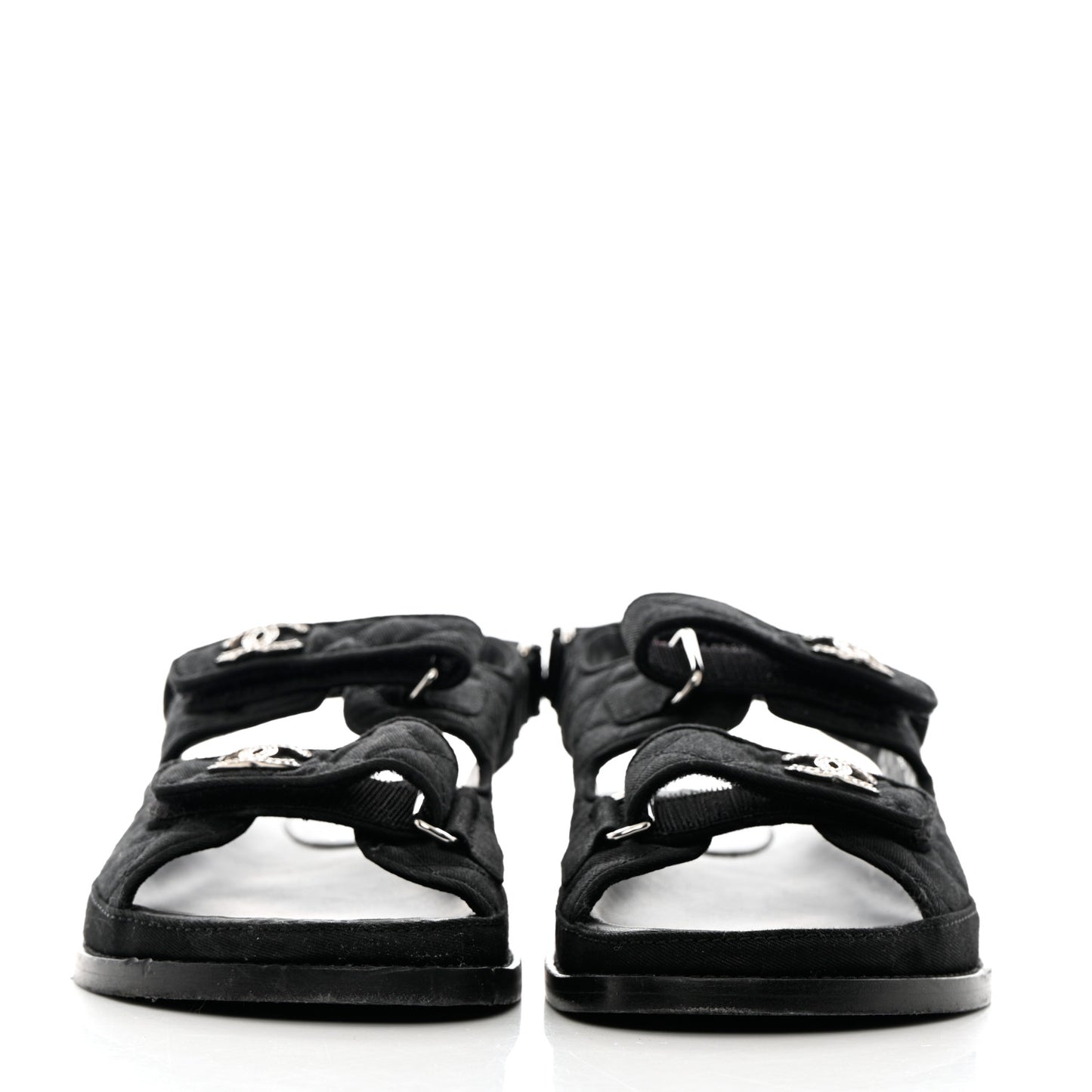 Mixed Fibers Velcro Dad Sandals 39.5 Black
