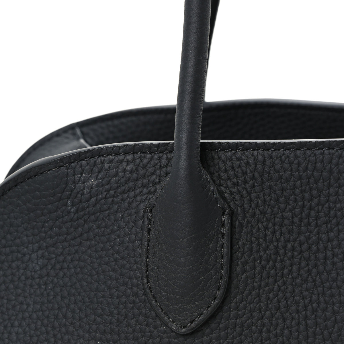 The Row Matte Grained Calfskin Margaux Shoulder 12 Black 9 of 9