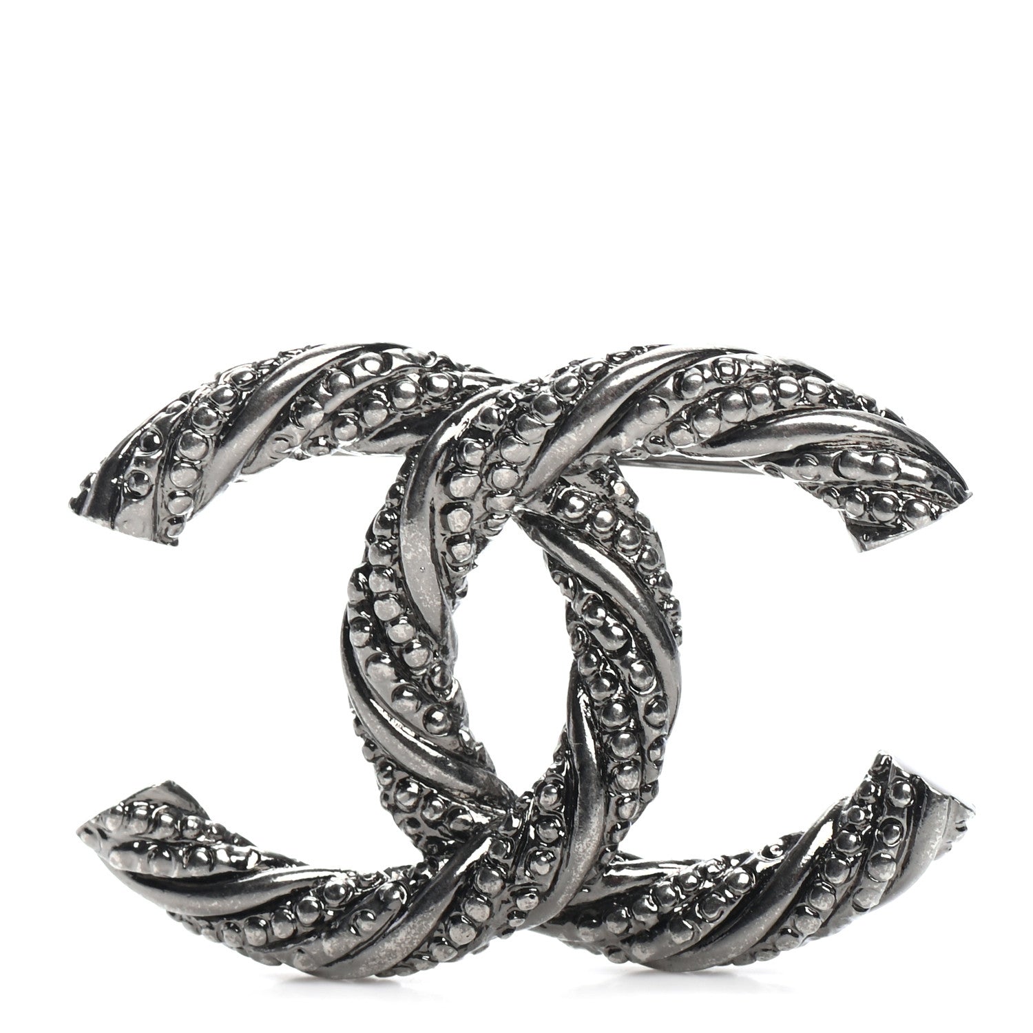 Chanel CC Chanel Logo Brooch Silver 1 of 4