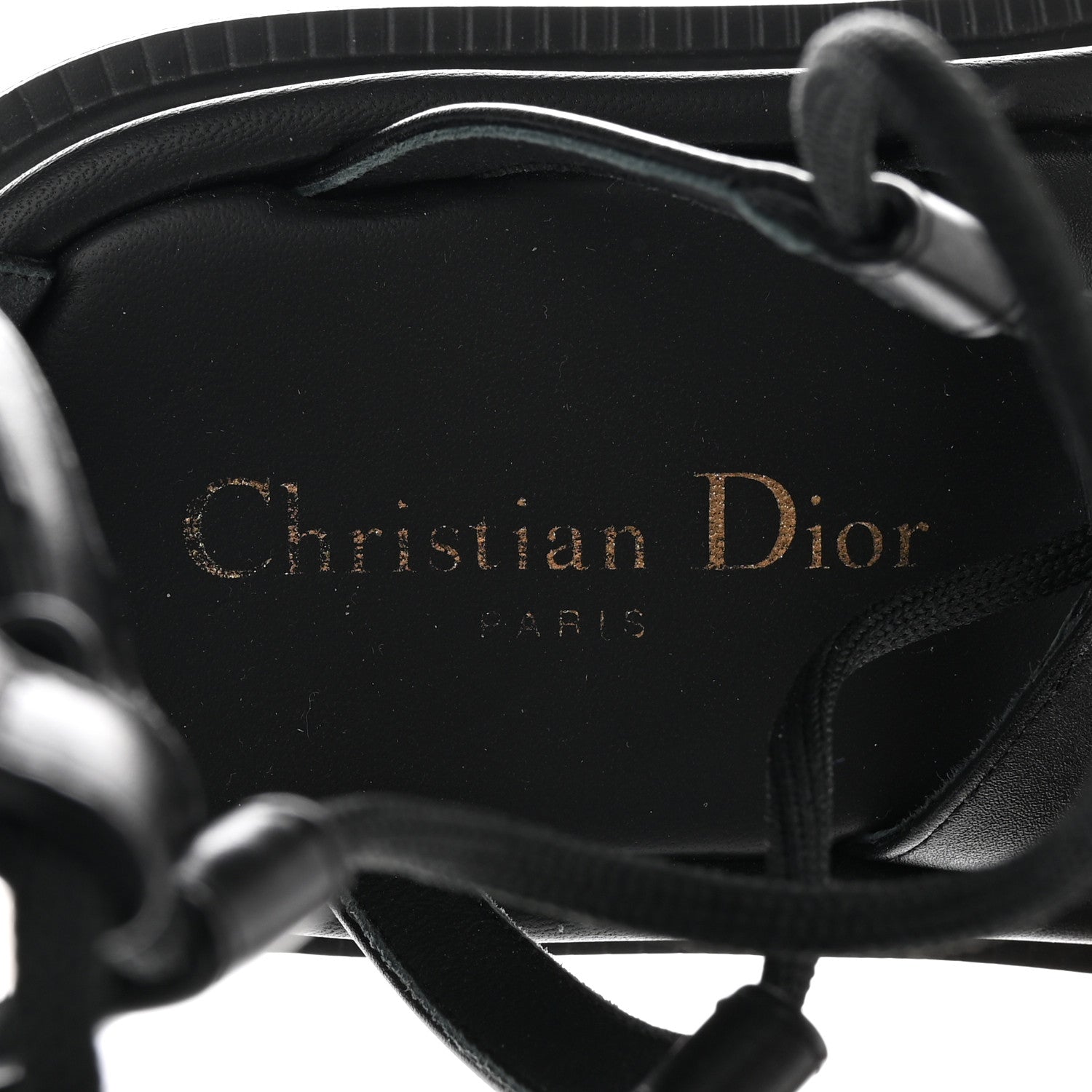 Christian Dior Calfskin Abbesse Sandal 37 Black 6 of 9