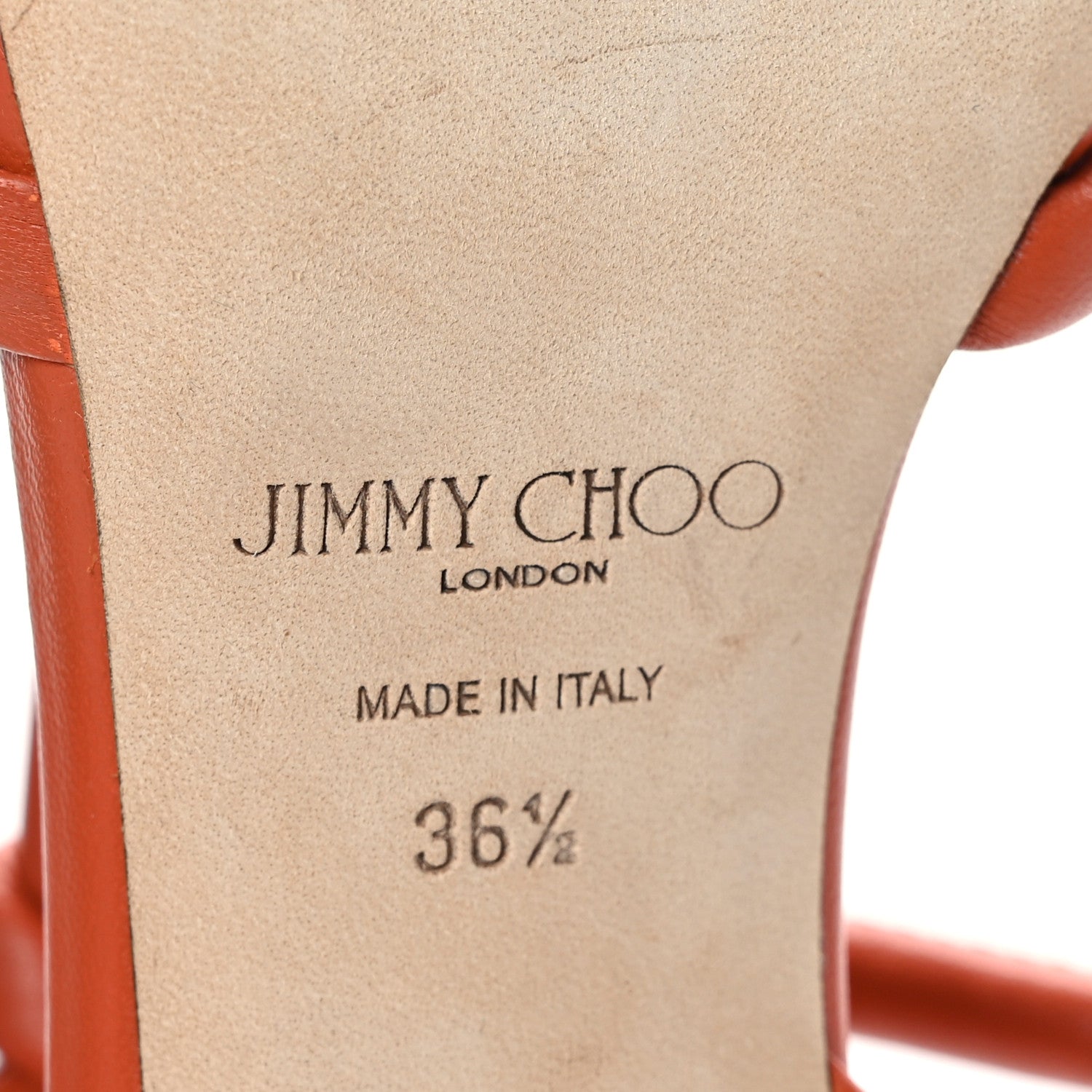 Jimmy Choo Nappa Fort 50 Knotted Sandals 36.5 Tan 8 of 8