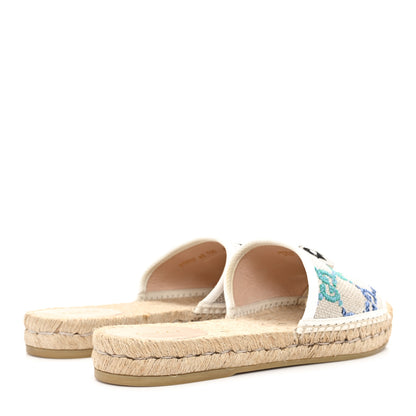 Gucci Linen Psychedelic Mini GG Monogram Slide Sandals 40 Multicolor 5 of 10
