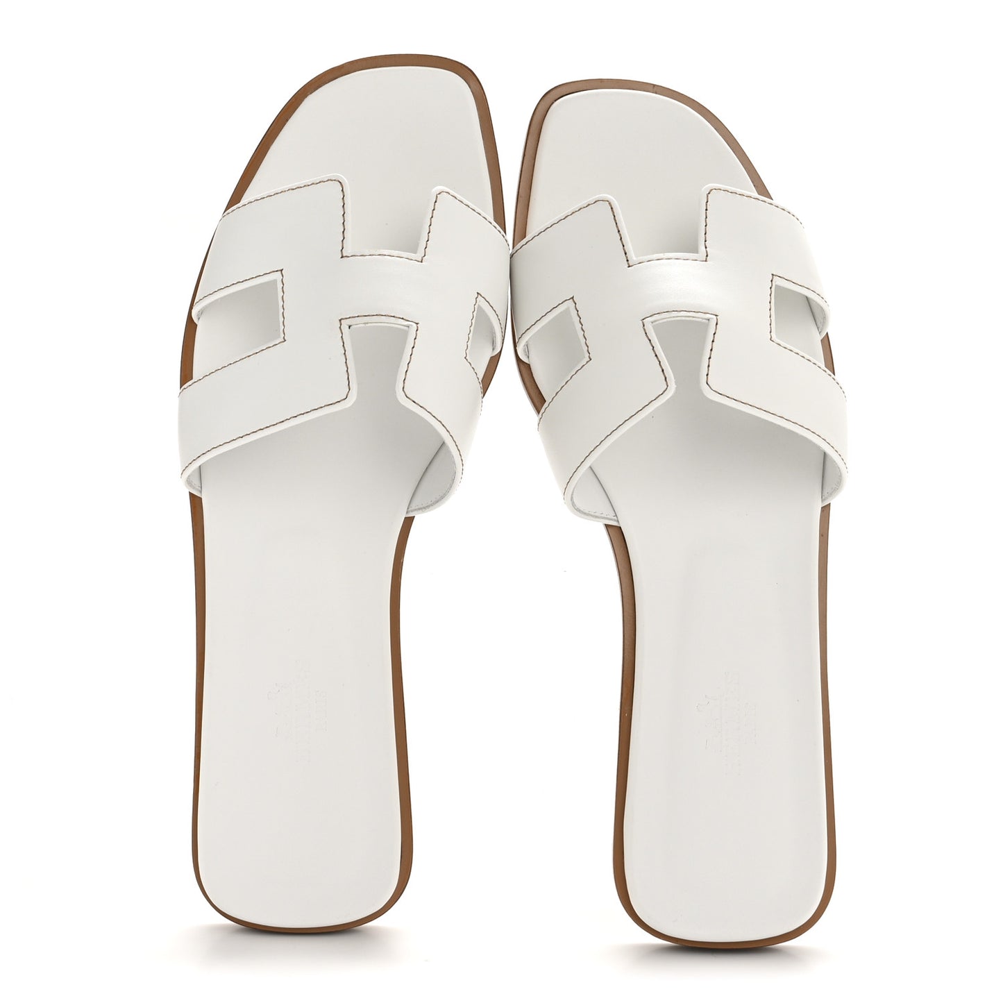 Box Calfskin Oran Sandals 39.5 White
