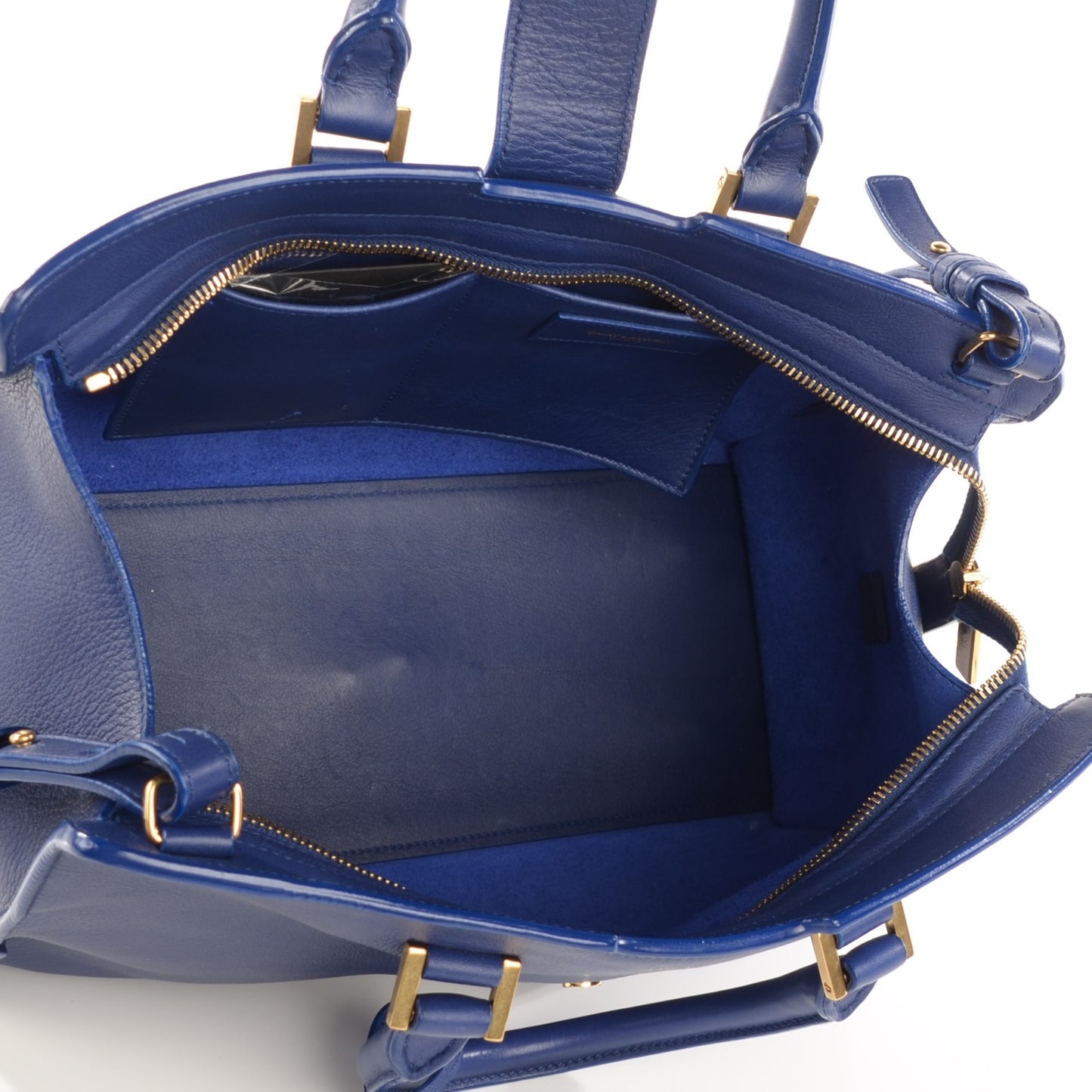 Calfskin Small Classic Y Cabas Navy