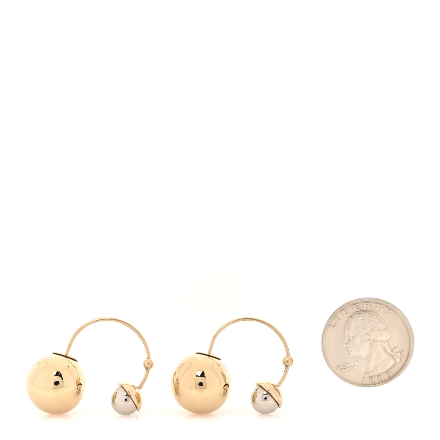 Metal Ultradior Half Hoop Earrings  Gold