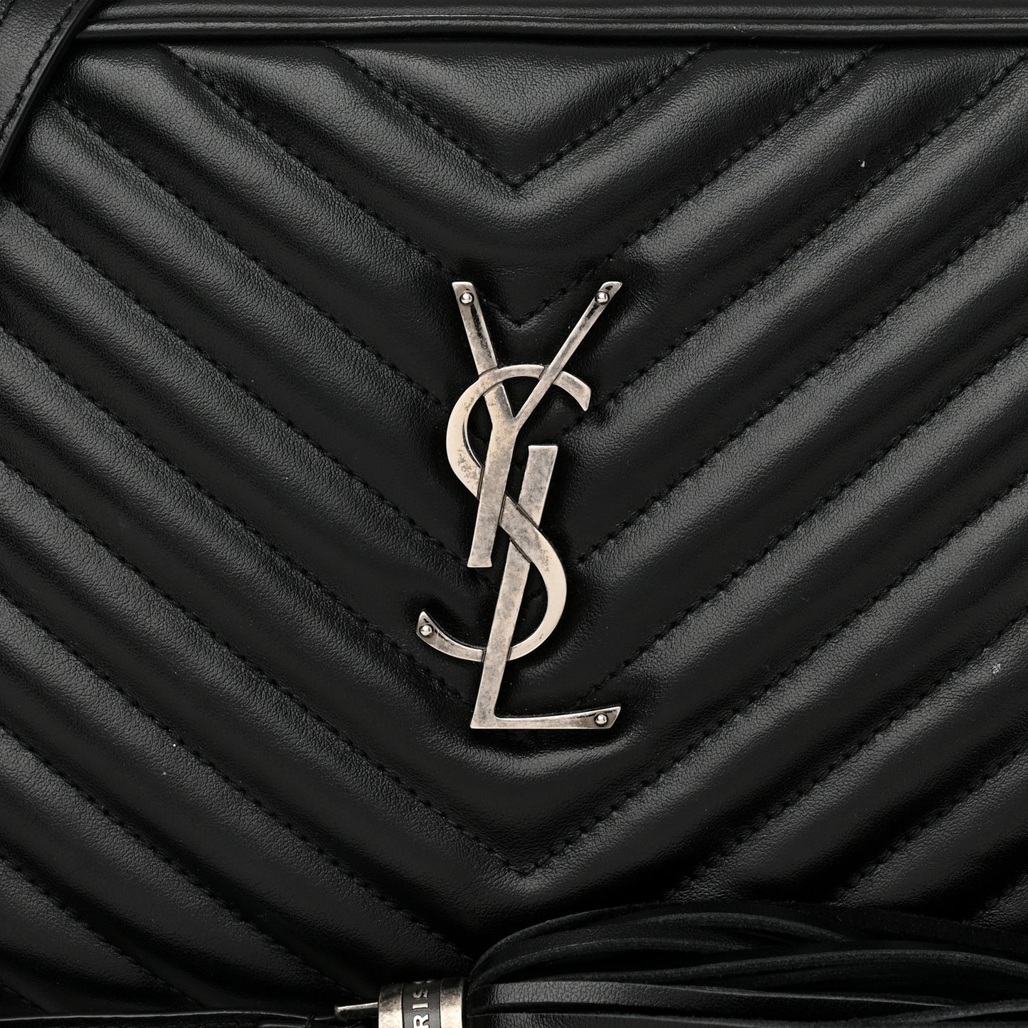 Calfskin Matelasse Monogram Lou Camera Bag Black