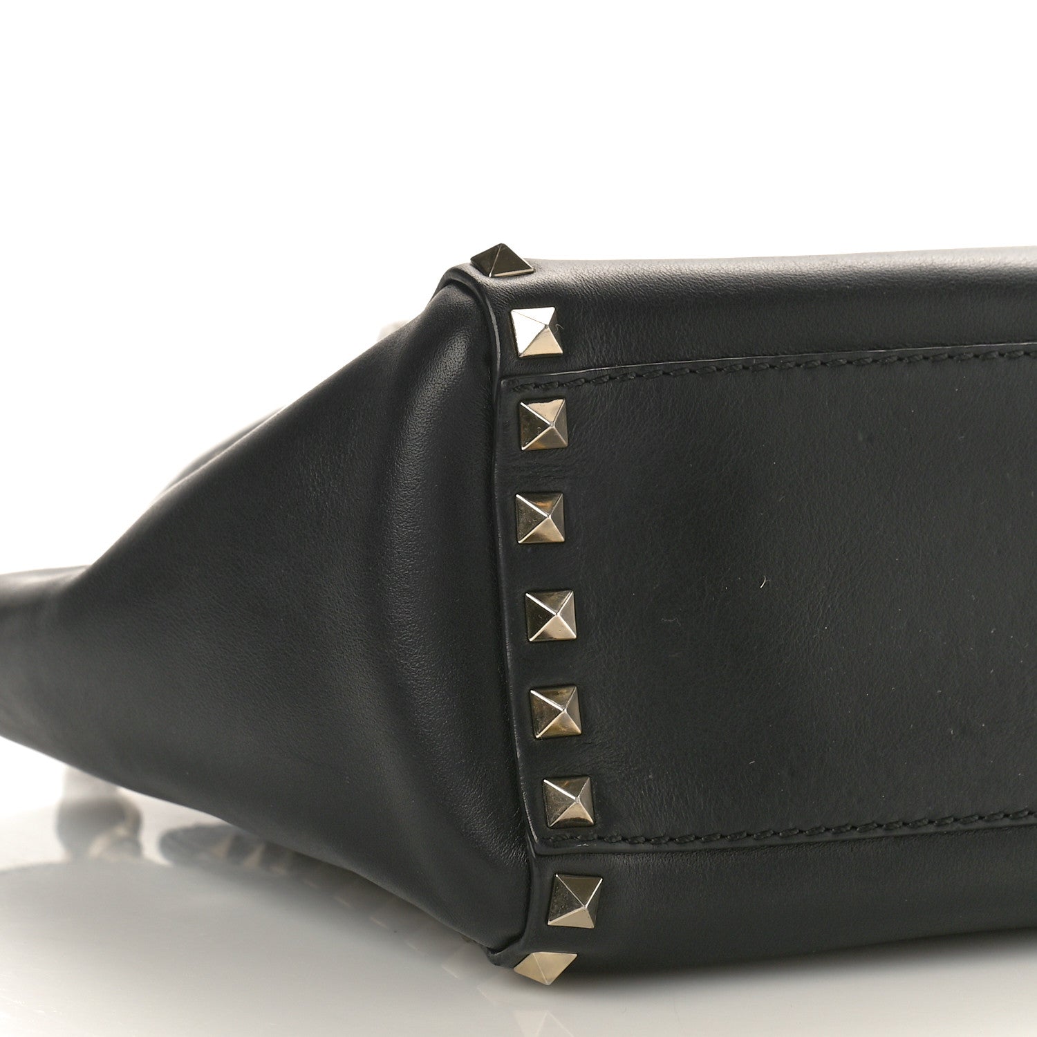 Valentino Garavani Vitello Mini Rockstud Double Handle Tote Black 8 of 10