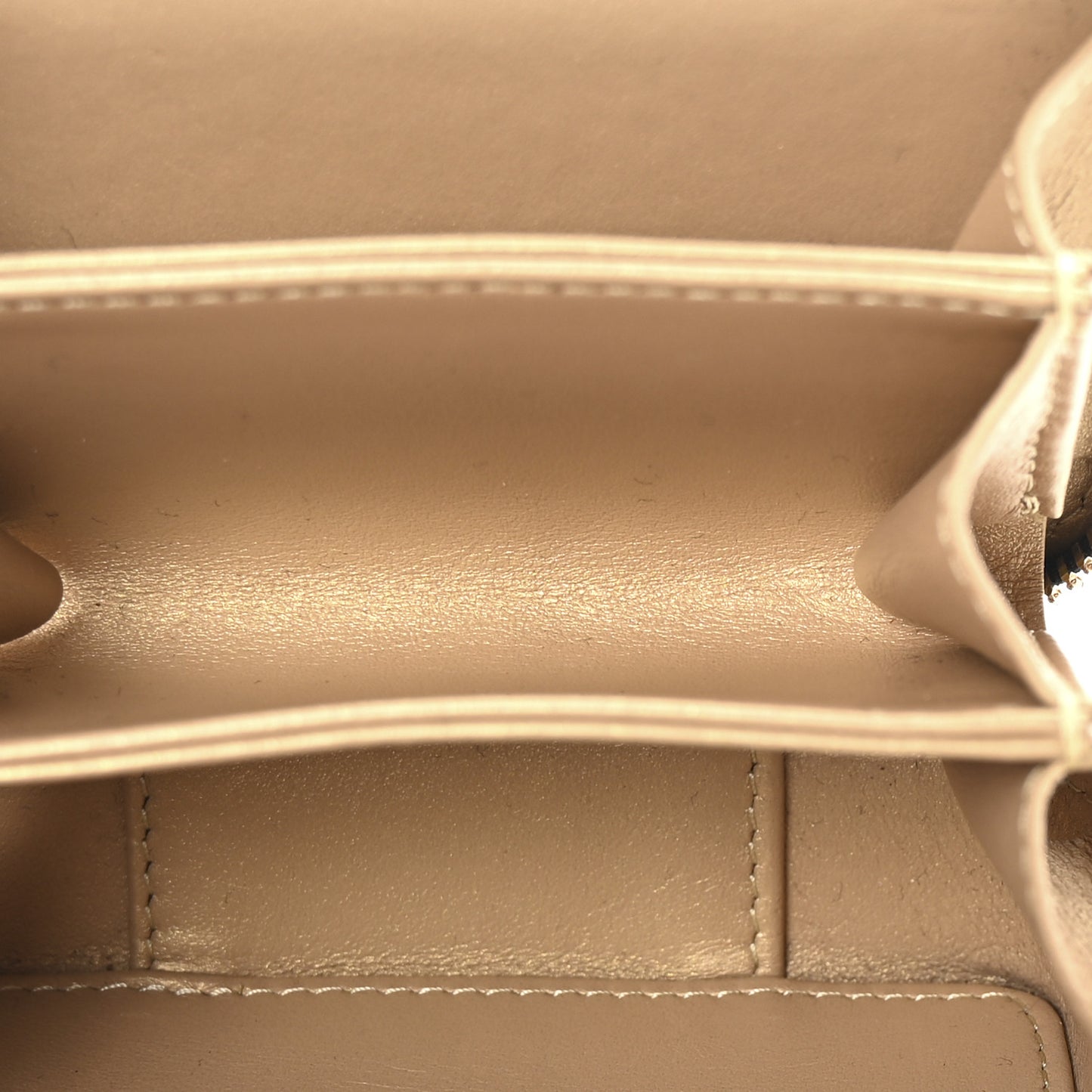 Lambskin Metal Quilted Extra Mini Vanity Case With Chain Black Gold