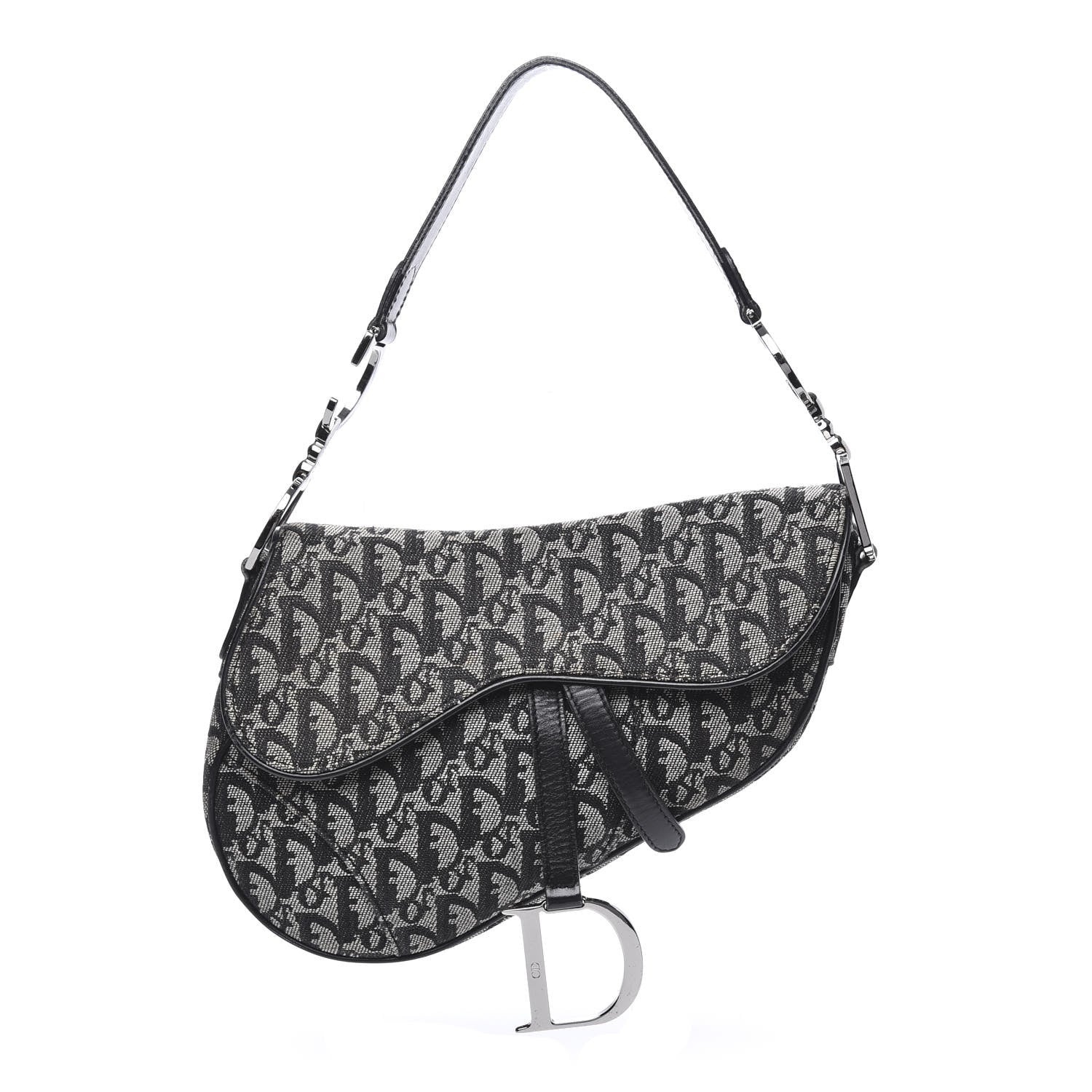 Christian Dior Monogram Saddle Bag Black 1 of 9