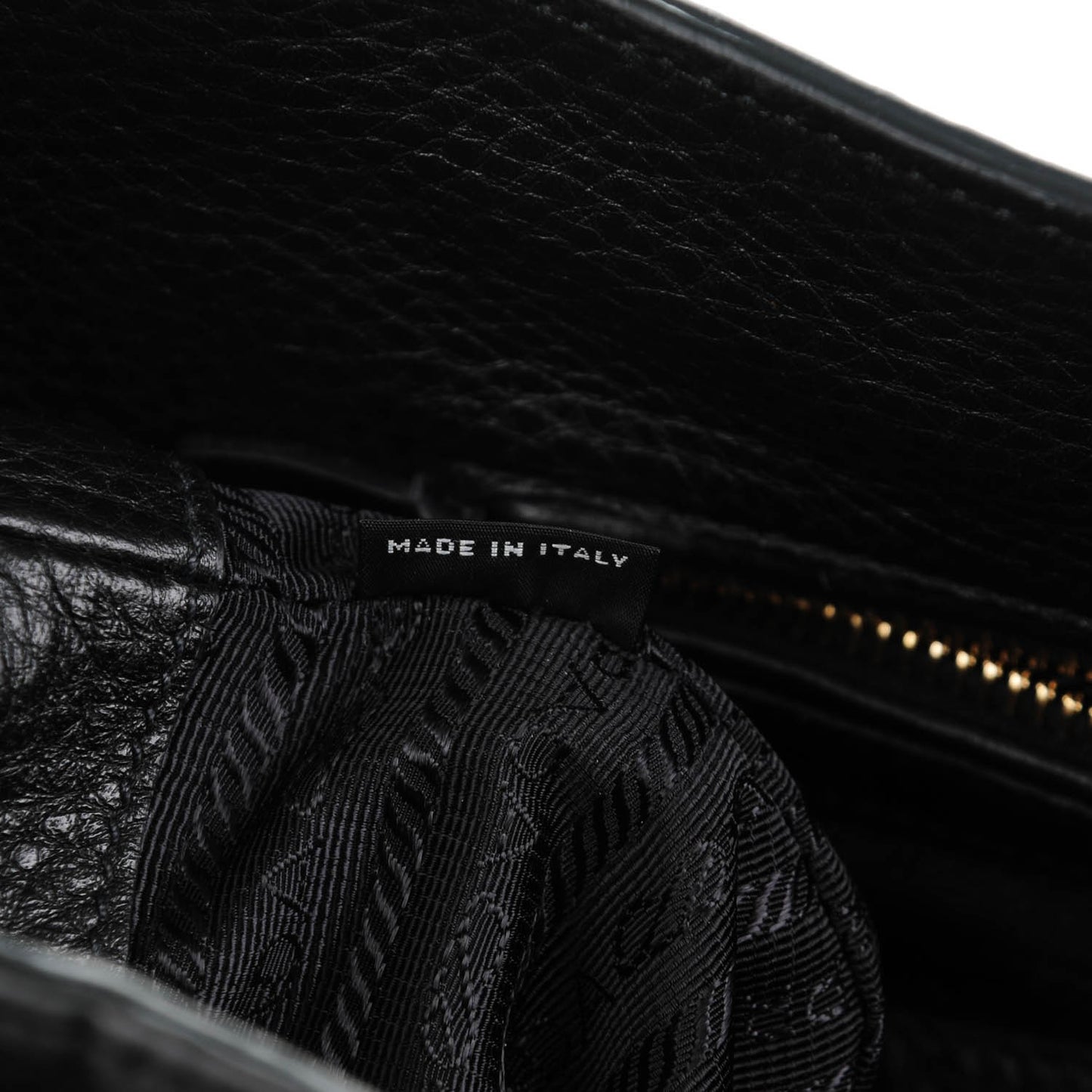 Vitello Daino Side Pocket Tote Nero Black