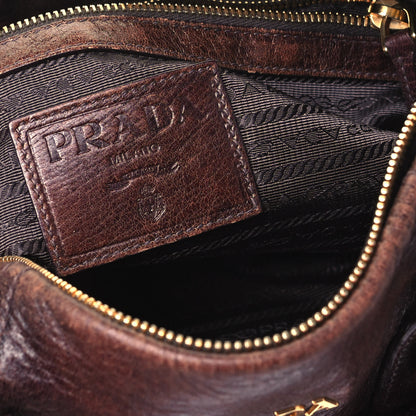 Prada Cervo Antik Dome Satchel Cacao 6 of 8