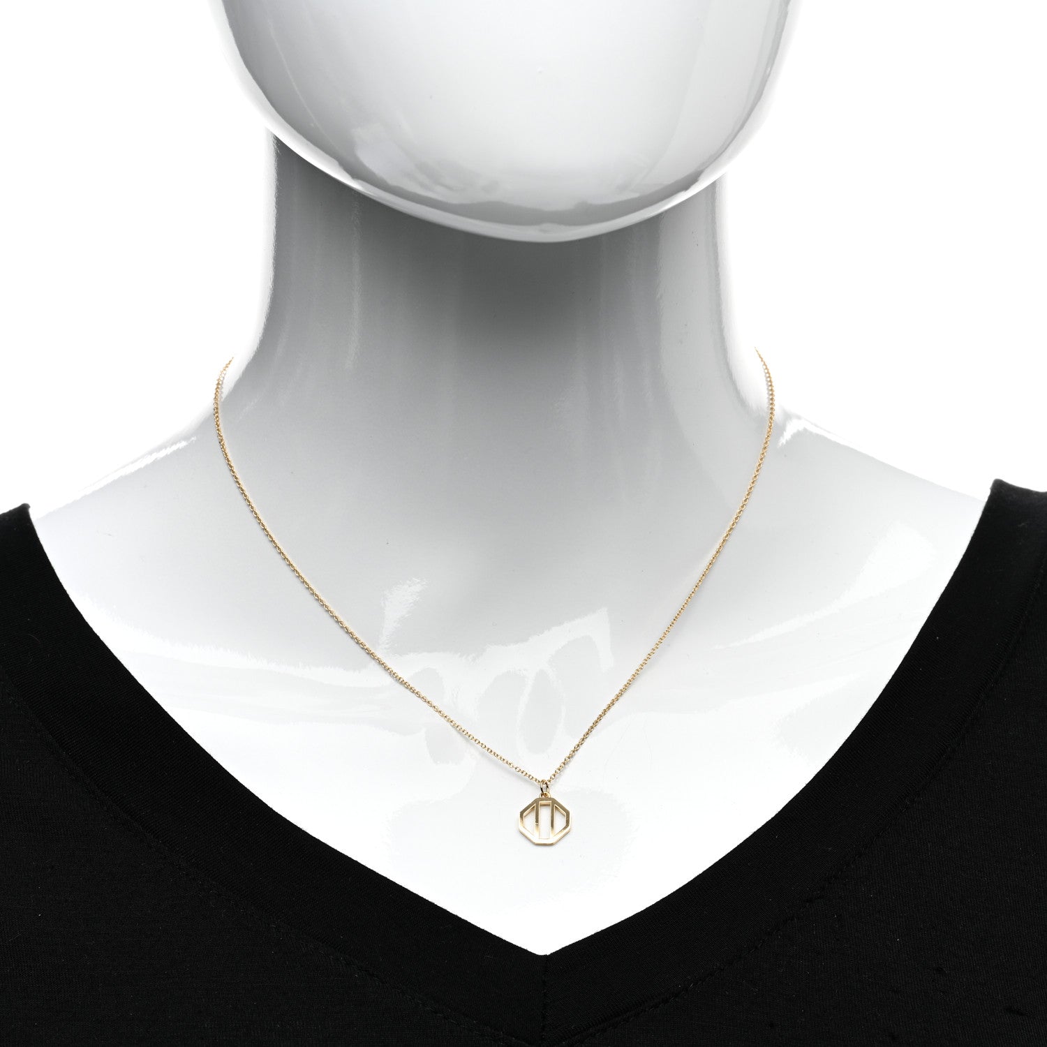 Tiffany 18K Yellow Gold Paloma Picasso Zellige Pendant Necklace 2 of 4