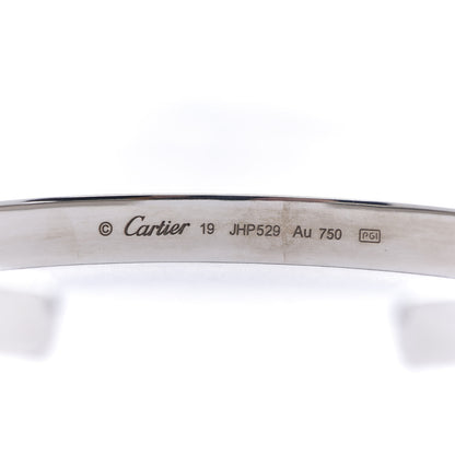 Cartier 18K White Gold LOVE Cuff Bracelet 19 3 of 4