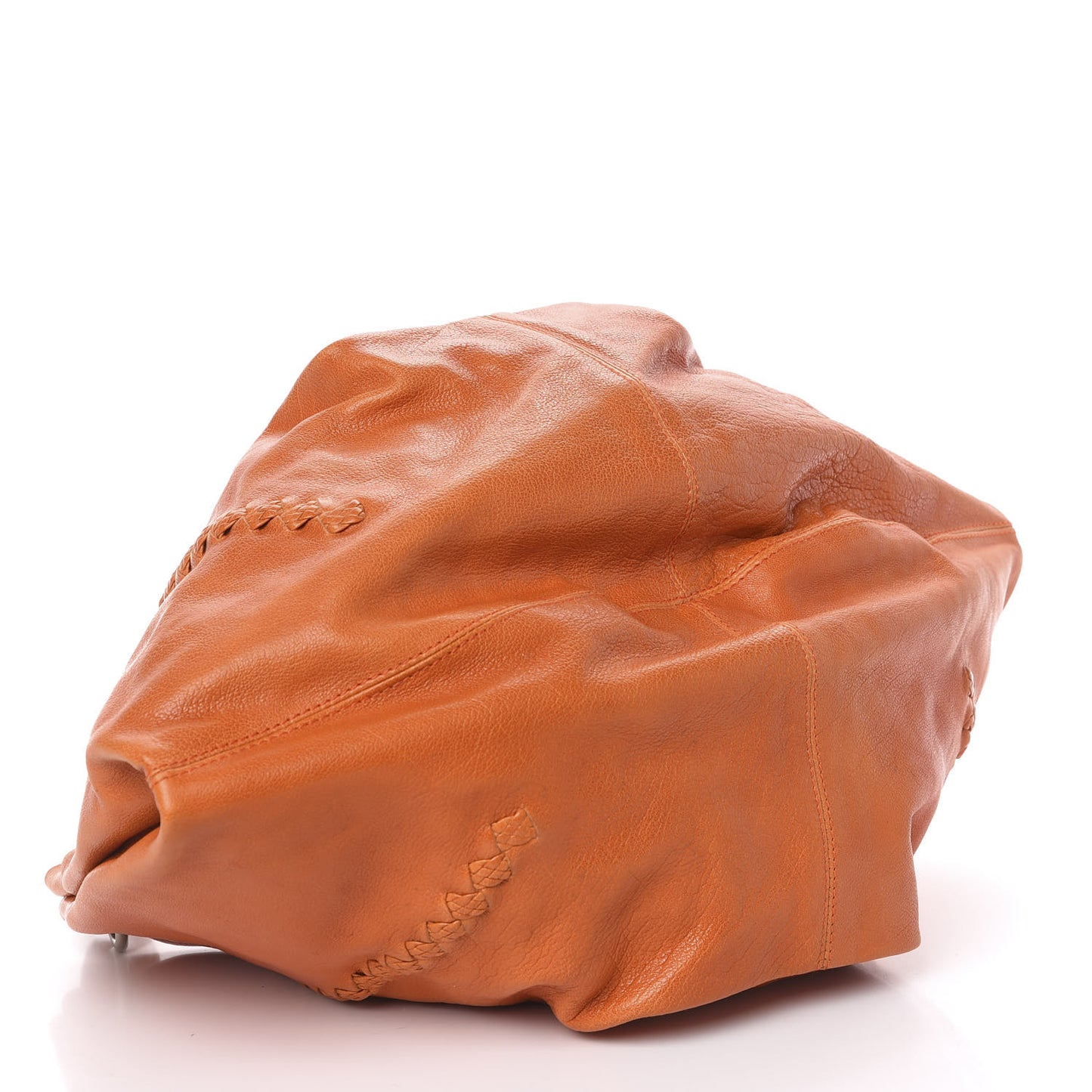 Nappa Intrecciato Aquilone Fortune Cookie Hobo Orange