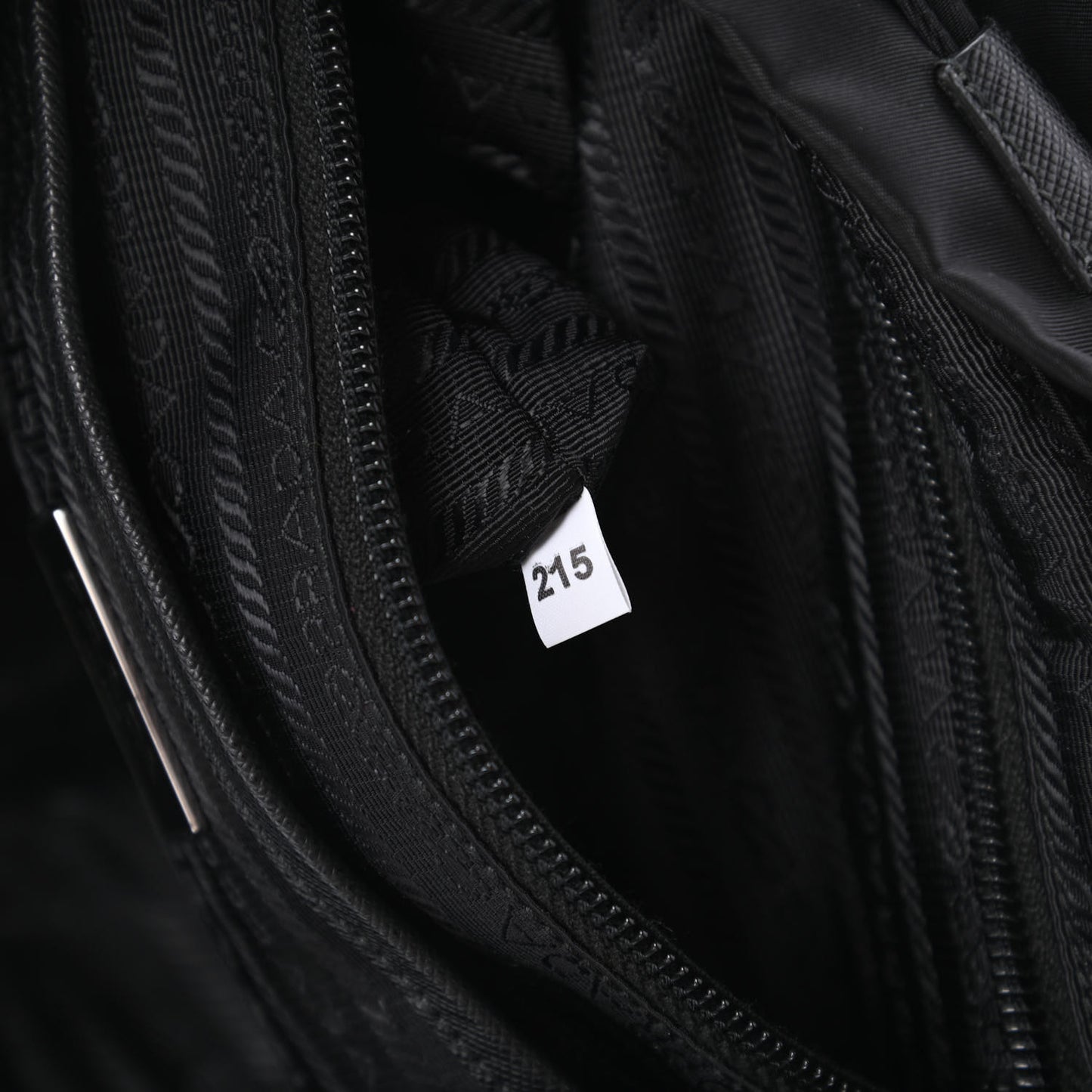 Tessuto Nylon Vela Saffiano Large Backpack Black