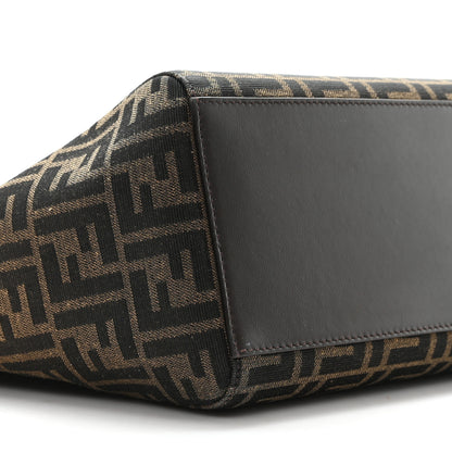 Fendi Fabric Jacquard Vitello Grace FF 1974 Medium Fendi Origami Tobacco Moro Ebano 9 of 12