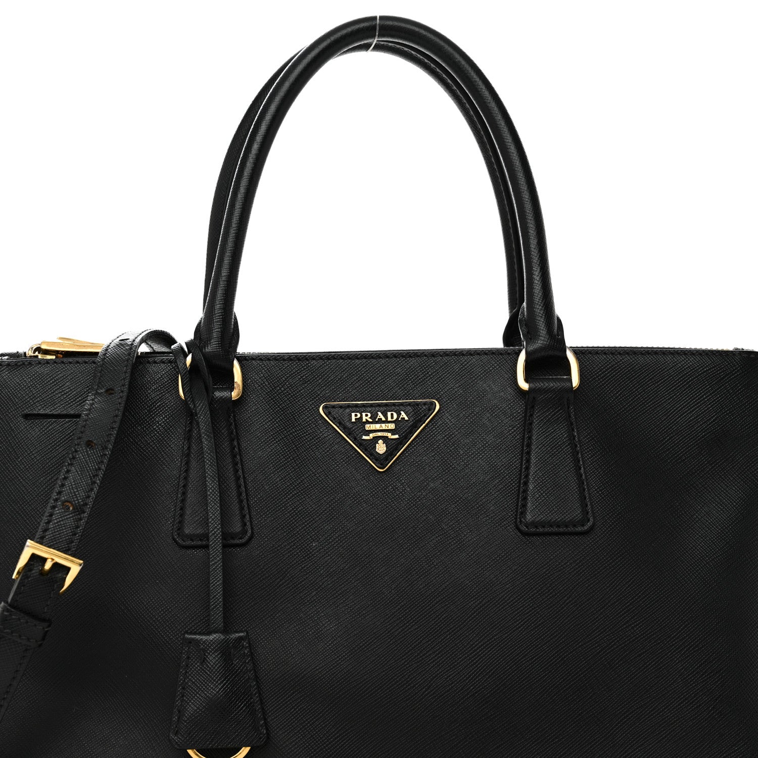 Prada Saffiano Medium Galleria Double Zip Tote Black 7 of 9