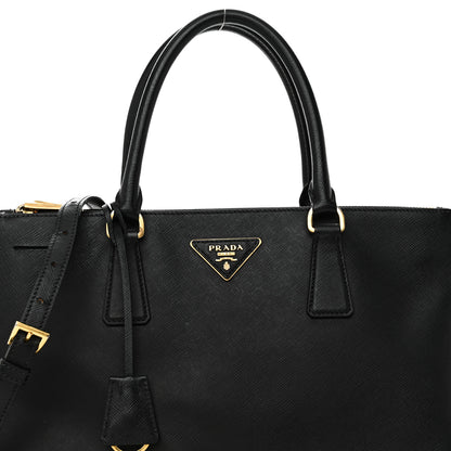 Prada Saffiano Medium Galleria Double Zip Tote Black 7 of 9