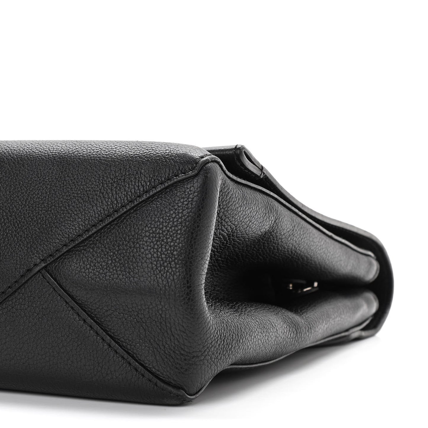 Soft Calfskin Lockme II Top Handle Black