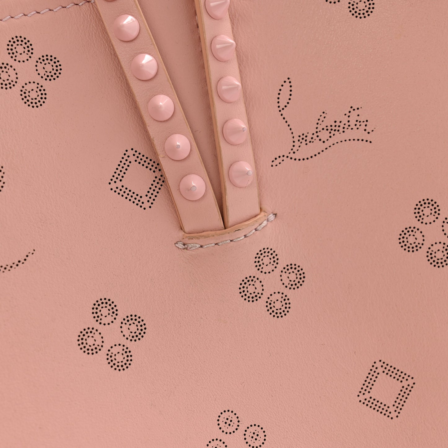 Calfskin Loubinthesky East West Cabata Tote Rosy