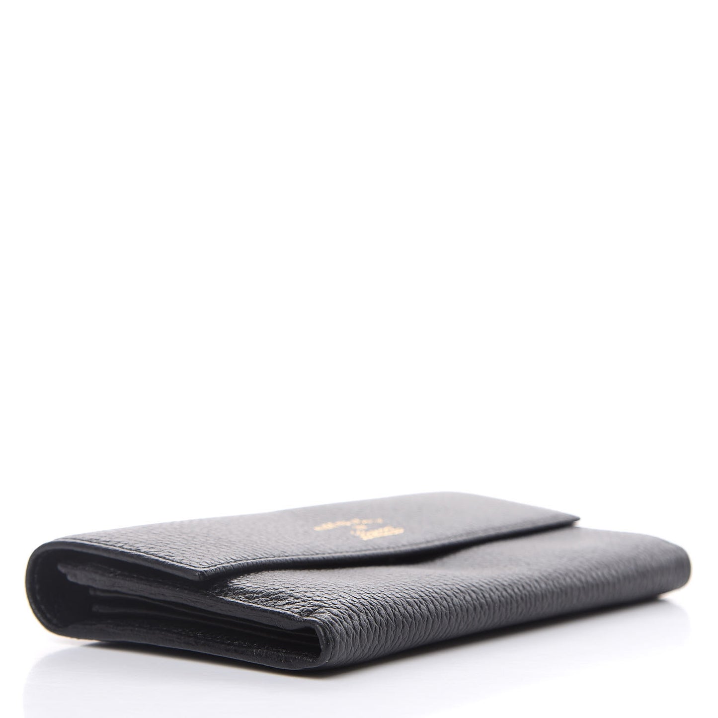 Dollar Calfskin Swing Continental Wallet Black
